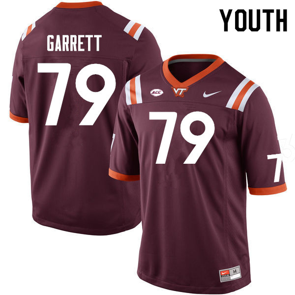 Youth #79 Johnny Garrett Virginia Tech Hokies College Football Jerseys Sale-Maroon
